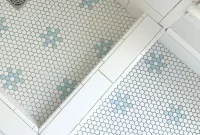 Blue and White Hex Tile Installation at a Beach House