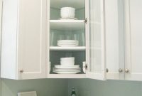 How We Painted the Inside of Our Glass-Front Kitchen Cabinets