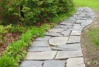 Reusing Old Slate to Build a Level Garden Path