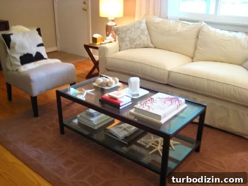 coffee table before