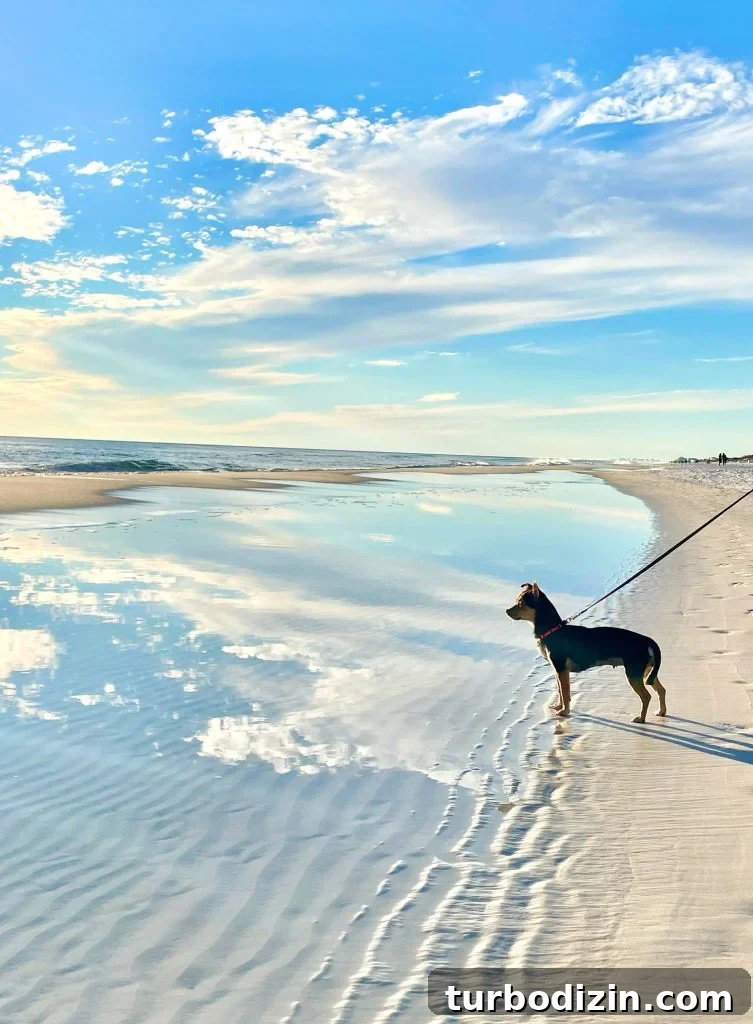 Meet Penny Petersik: Designer, Author, and Home Style Expert 10 Penny the Chorkie standing on tidepool on beach with clouds
