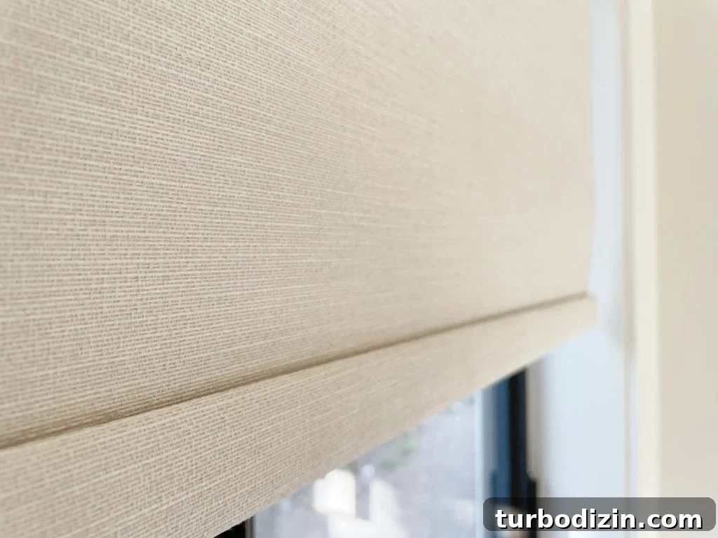 How to Install Smart Motorized Window Blinds 8 Detail Of Bali Blinds Blackout Roller Shade Texture Fabric