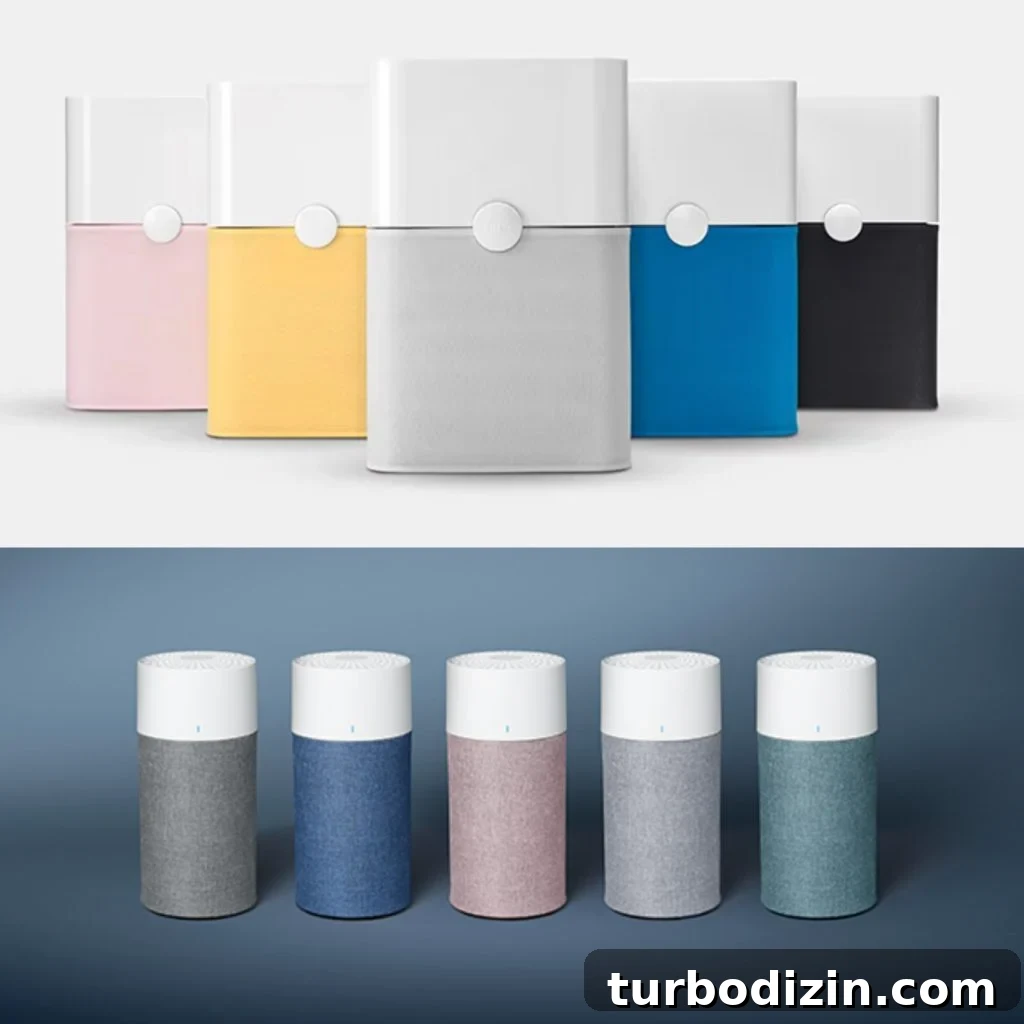 Top Home Air Purifiers for Cleaner Indoor Air 13 Colorful Prefilter Covers On Blueair Blue Air Purifiers