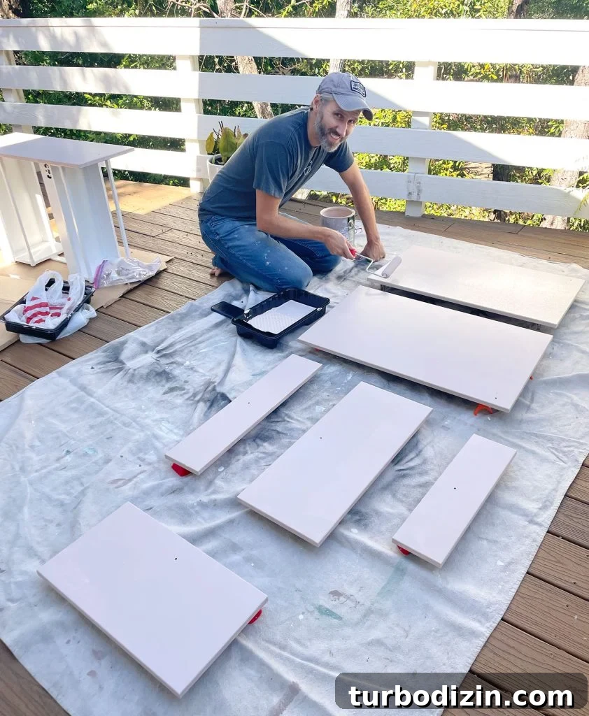 How to Paint IKEA Kitchen Cabinets Like a Pro 13 John Painting Ikea Cabinet Doors With Small Foam Roller