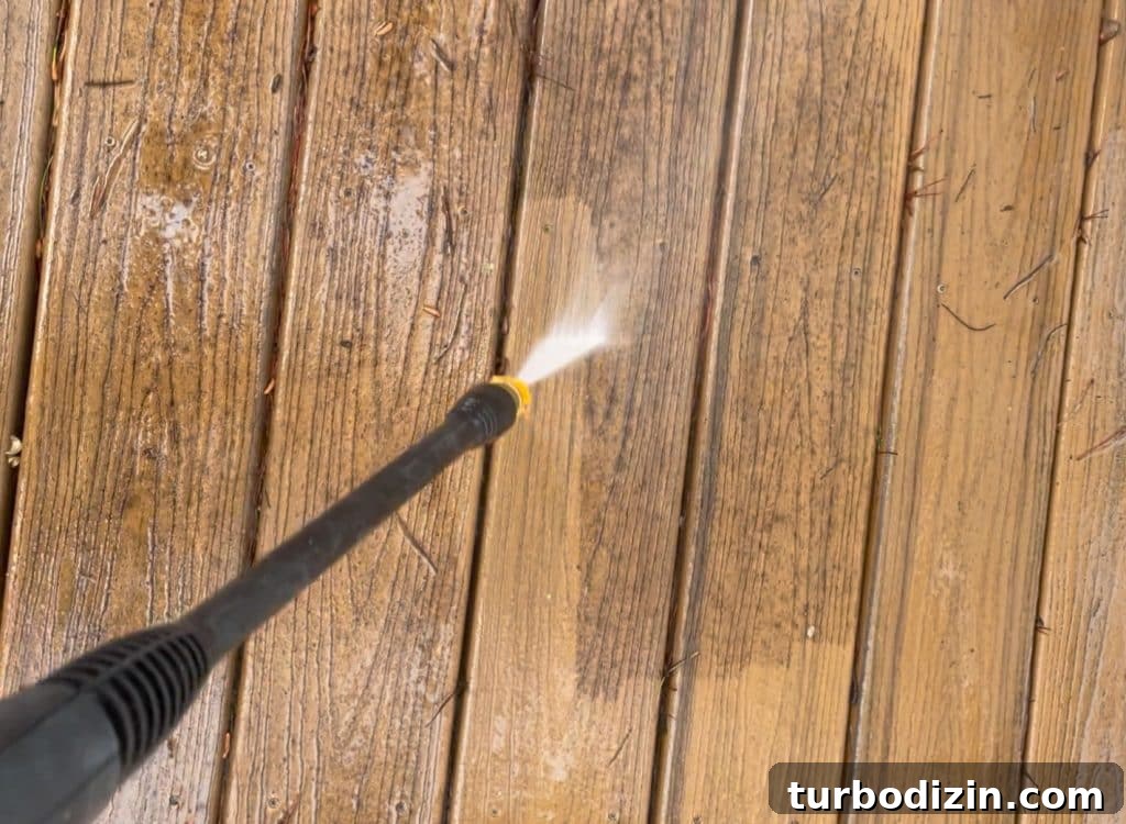 Spraying Trex Deck With Ryobi Electric Pressure Washer