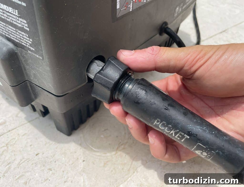Attaching Pocket Hose To Ryobi Electric Pressure Washer