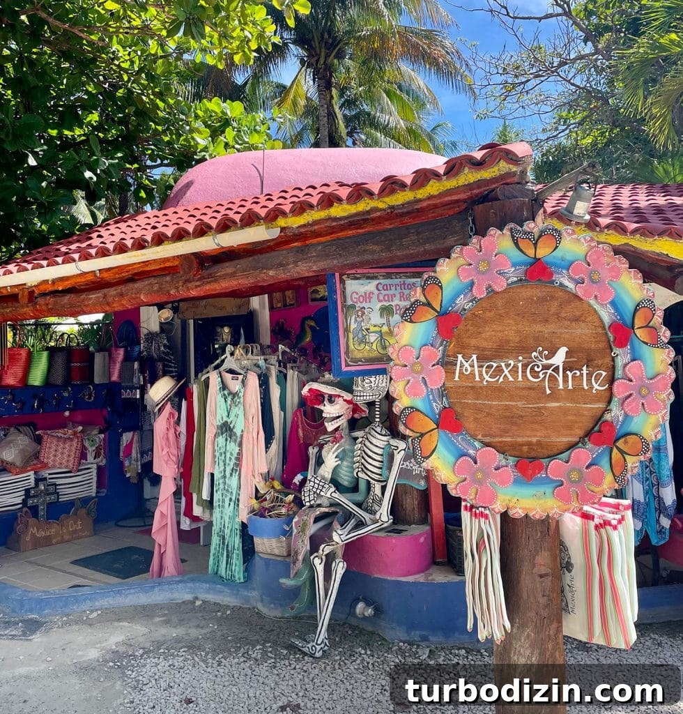 Traveling to Mexico with Kids and a Dog: Family Guide 17 Colorful MexicArt Souvenir Shop in Akumal Mexico