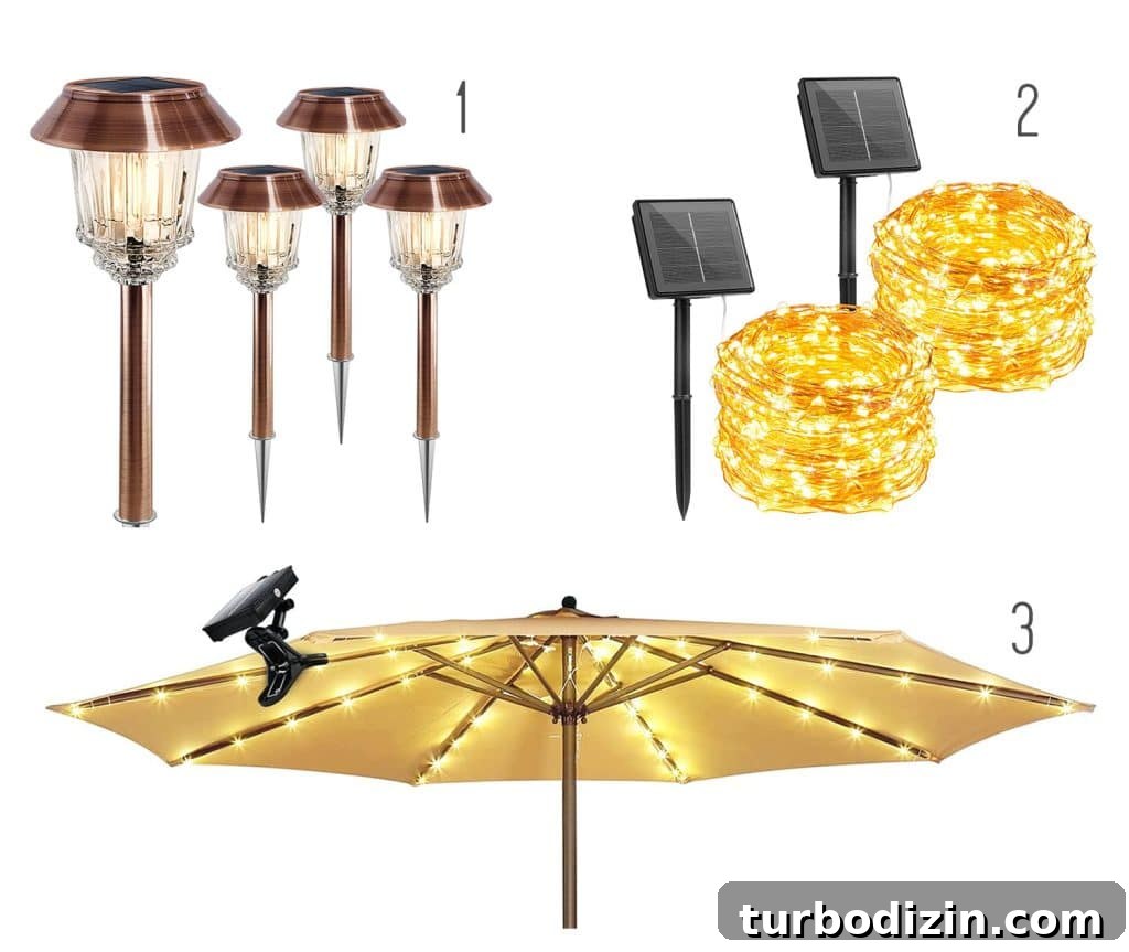 Top-Rated Outdoor Solar Lights for Bright, Reliable Yard Lighting 6 Grid Of Three Solar LED Backyard Products