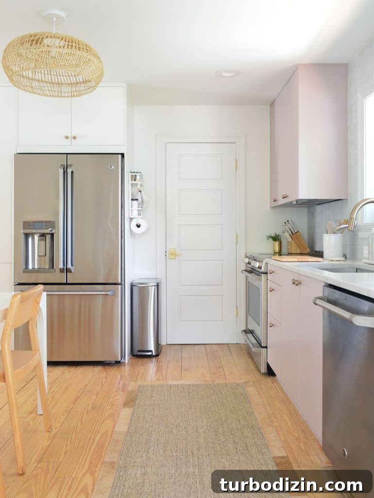 Two Toned Ikea Kitchen Cabinets With Stainless Appliances