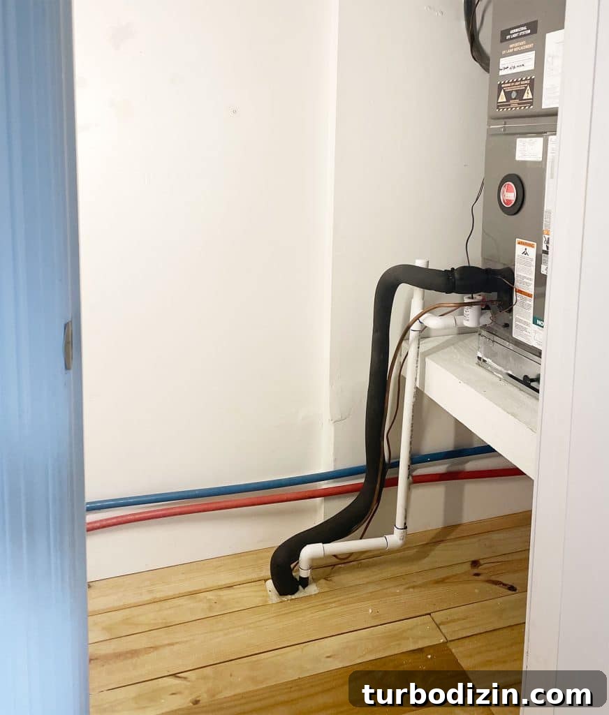 HVAC Wiring Moved In Utility Closet To Make Room