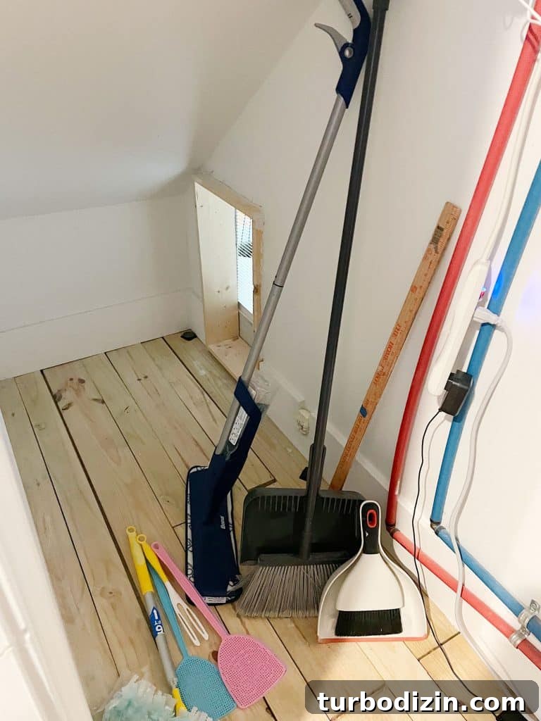 Empty Under Stair Storage In Utility Closet