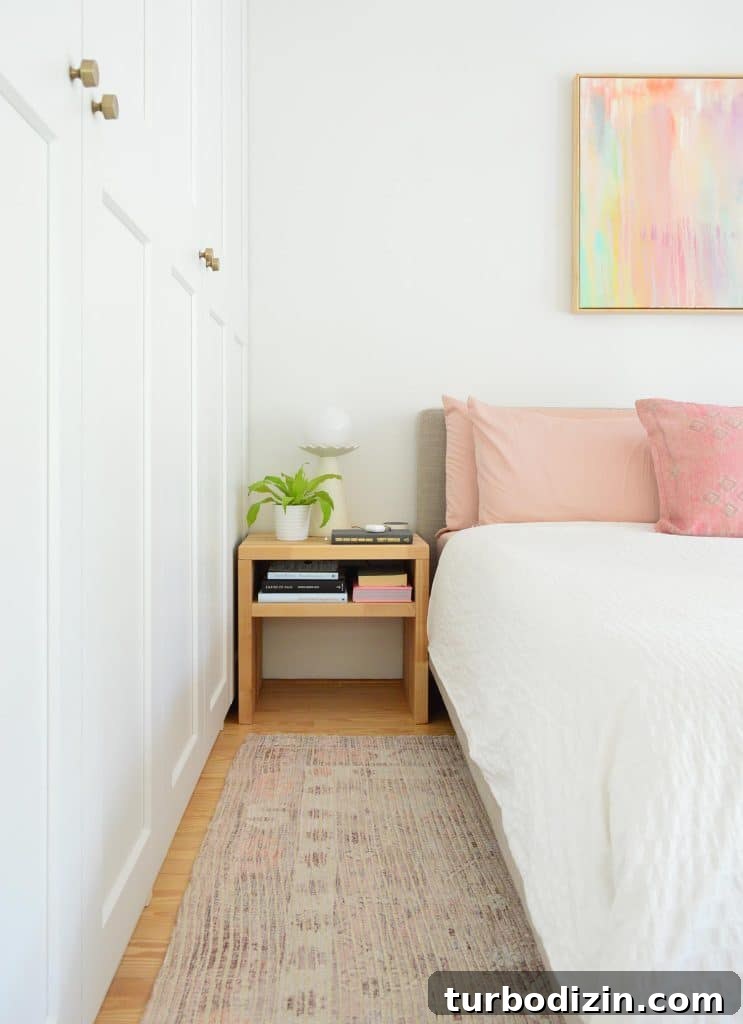Build Stylish Modern Nightstands: DIY Step-by-Step Guide 15 Bedroom With White Ikea Closets Next To White King Bed With DIY Nightstand