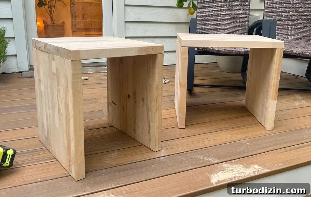 Build Stylish Modern Nightstands: DIY Step-by-Step Guide 7 DIY Nightstands Roughly Assembled From Butcher Block