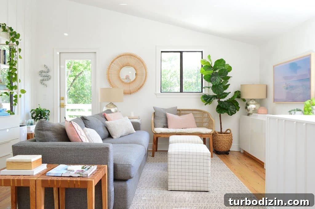 DIY Faux Sheepskin Seat Cushion: Step-by-Step Sewing Guide 9 Family Living Room With Crate Barrel Loft Sofa and Woven accents