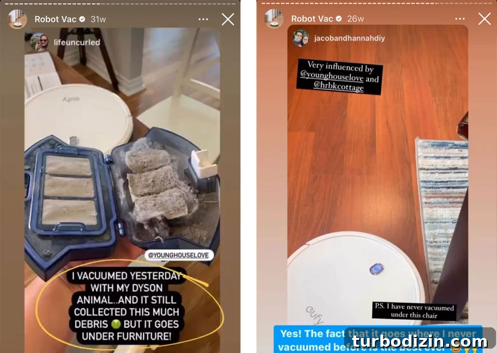 Are Robot Vacuums Worth the Investment? 21 Screenshots from Instagram Highlight Reel About Robot Vac