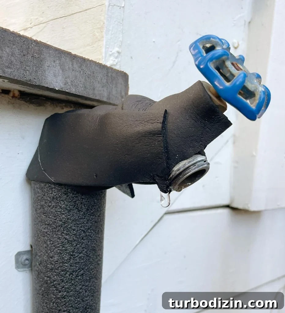 5 Smart Ways to Prevent Pipes from Freezing This Winter 5 Hose Bib Covered In Insulation Tape To Prevent Freezing