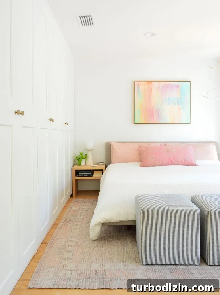 Make an Ikea PAX Wardrobe Look Like a Built-In Closet 13 Bedroom With Wall Of Ikea Pax Wardrobe Along Side