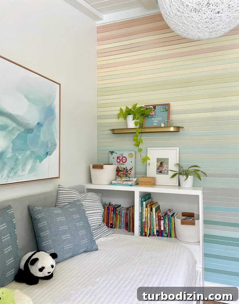 17 Creative DIY Shelf Ideas to Upgrade Any Room 21 Small Kids Bedroom With Built In Bookcase And Colorful Wood Wall