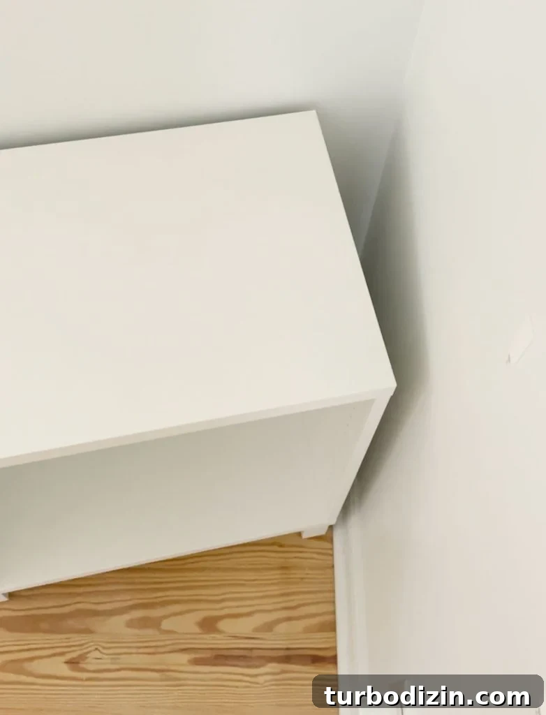 Ikea Besta Cabinet Meeting Angled Wall