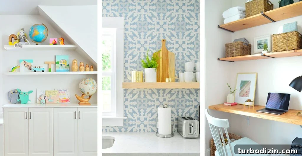 Trio Of Floating Shelf Project Inspiration Photos