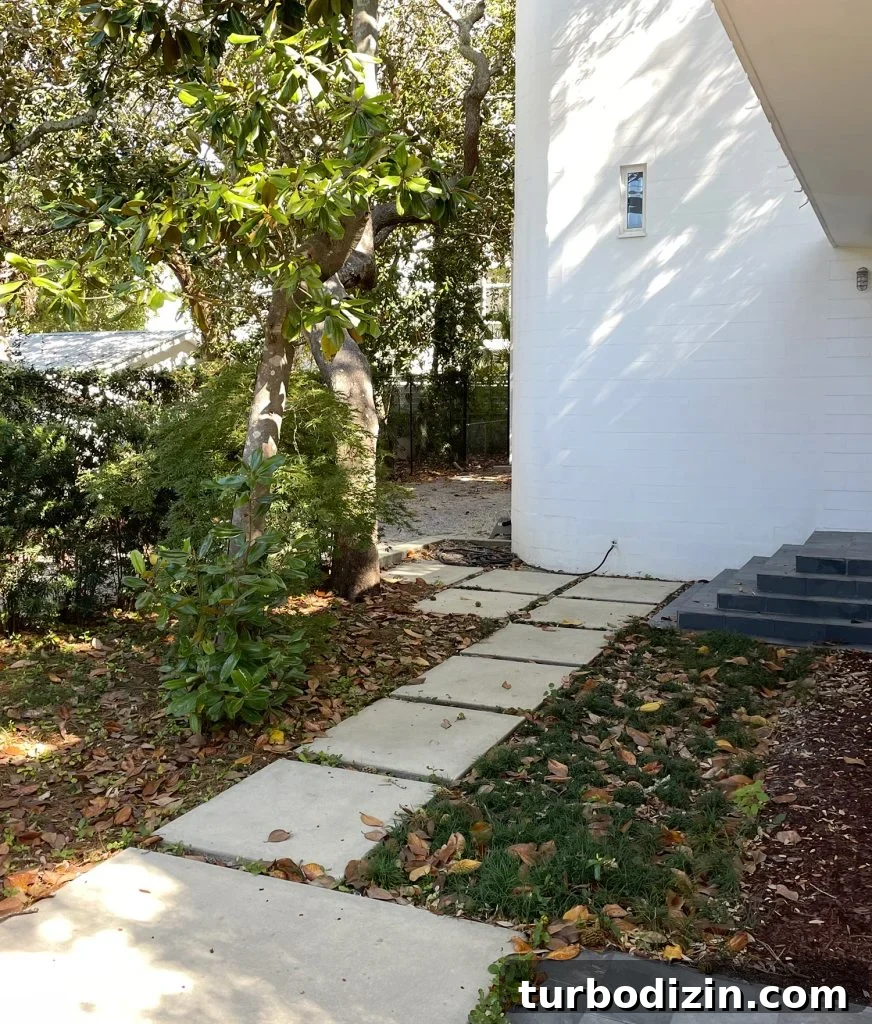 How We Transformed and Doubled Our Backyard Pool Area Space 10 Neighbor House With Large Concrete Pavers