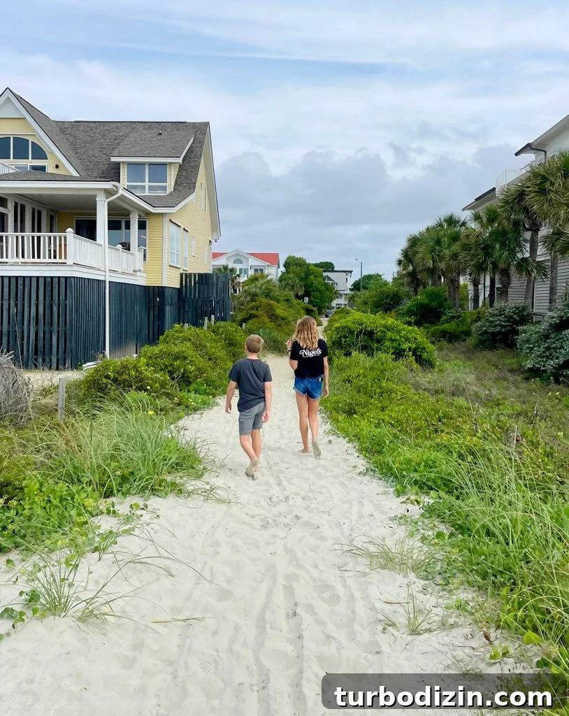 Family Weekend Guide: Things to Do in Charleston, SC with Kids 15 Children Walking Down Beach Access At Isle Of Palms South Carolina