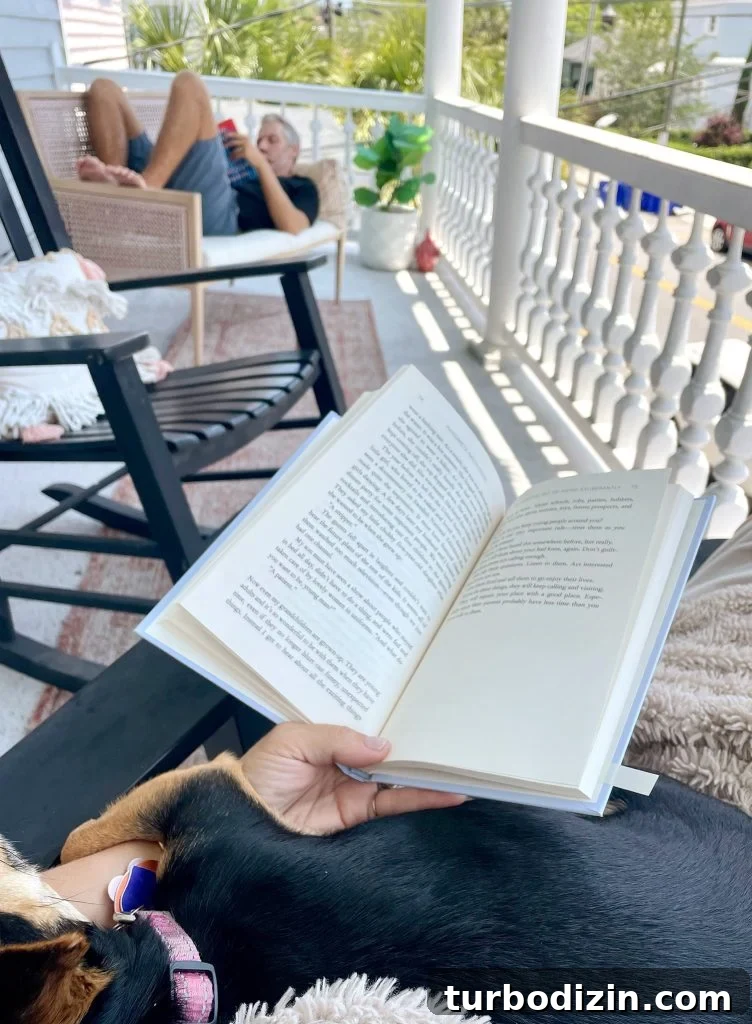 Family Weekend Guide: Things to Do in Charleston, SC with Kids 5 John And Sherry Reading On Porch of Airbnb In Charleston South Carolina