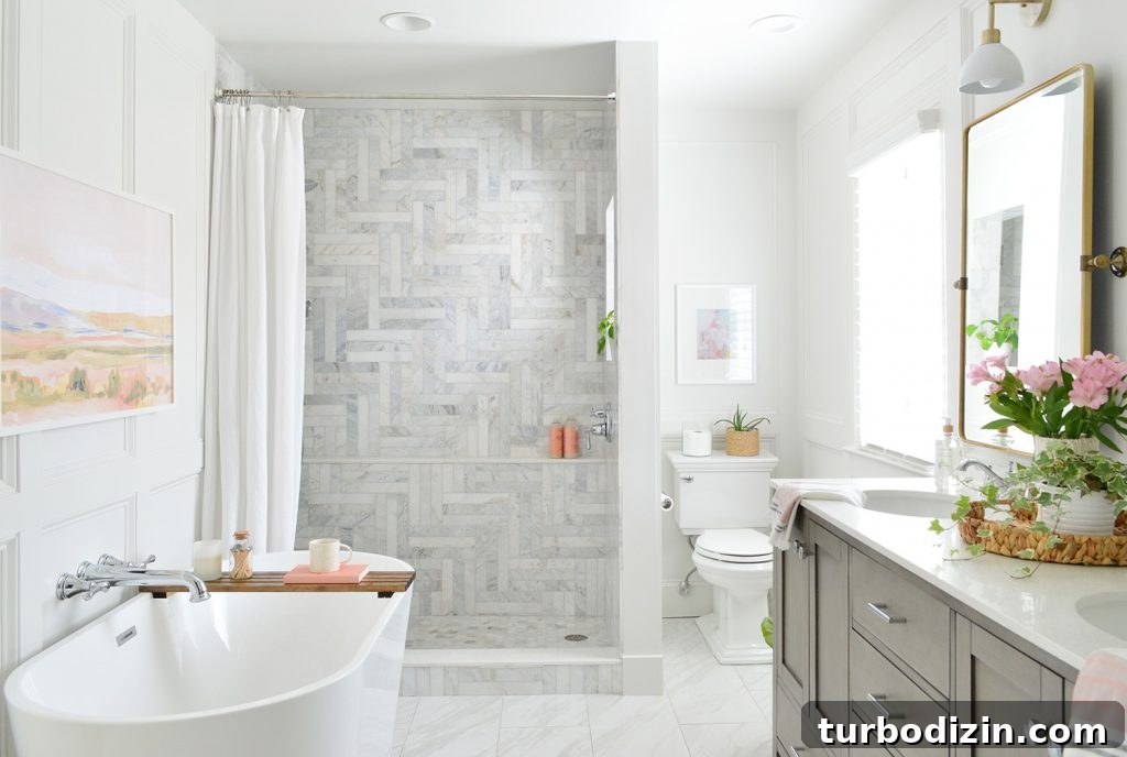 Episode 183: What’s Next, House Vibes, and Another Awkward Moment 7 Marble Traditional Bathroom With Herringbone Walk In Tile Shower