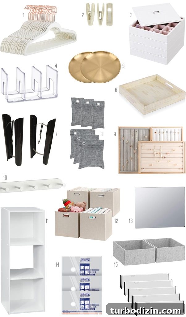 How We Optimized Our IKEA PAX Closet System for Storage 16 Moodboard of products used in organizing Ikea Pax Closets