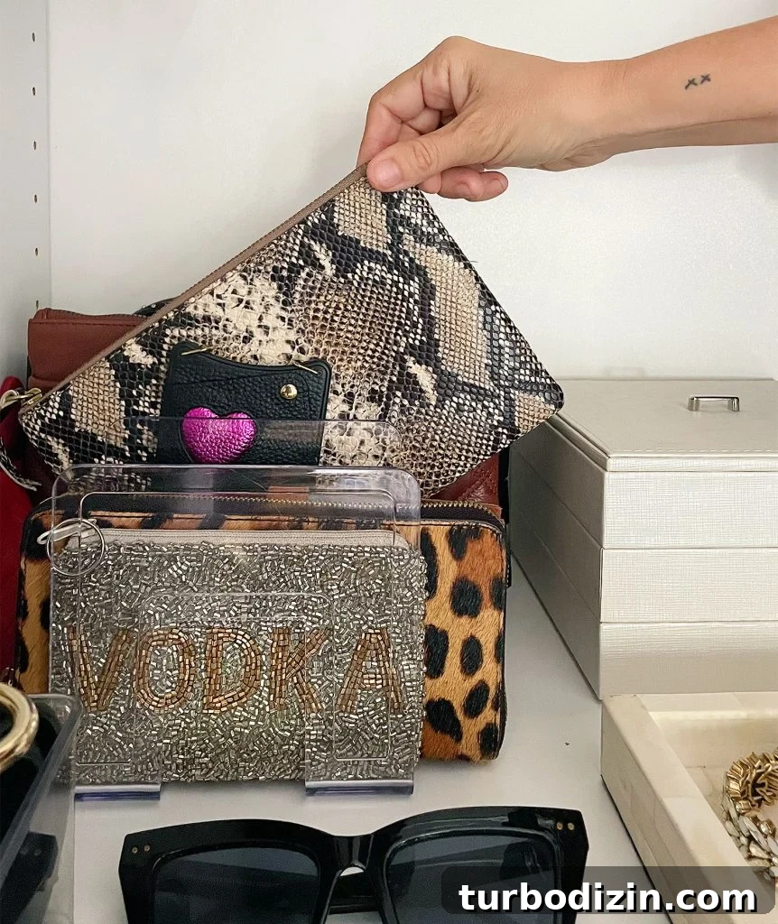 How We Optimized Our IKEA PAX Closet System for Storage 8 Ikea Pax Wardrobe Closet Purse Organizer Acrylic Dividers