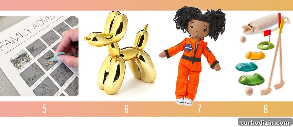 2023 Holiday Gift Guides: Top Picks by Category and Price 12 Holiday Gifts Ideas For Kids Teen Family Adventure Scratch Off Balloon Dog Statue Astronaut Doll Mini Golf Set