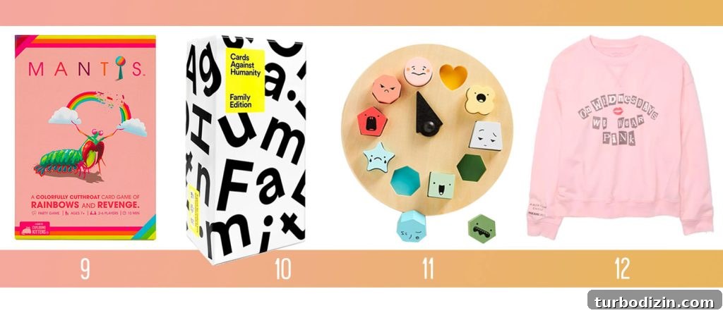 2023 Holiday Gift Guides: Top Picks by Category and Price 13 Holiday Gifts Ideas For Kids Teen Mantis Board Game Cards Again Humanity Family Game Emotions Puzzle Mean Girls Sweatshirt