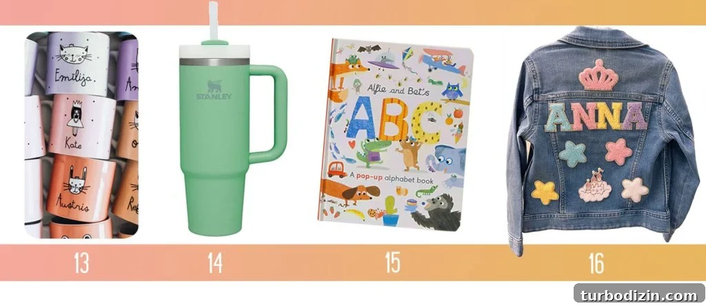 2023 Holiday Gift Guides: Top Picks by Category and Price 14 Holiday Gifts Ideas For Kids Teen Personalized Mug Stanley Water Bottle ABC Pop Up Book Personalized Jean Jacket