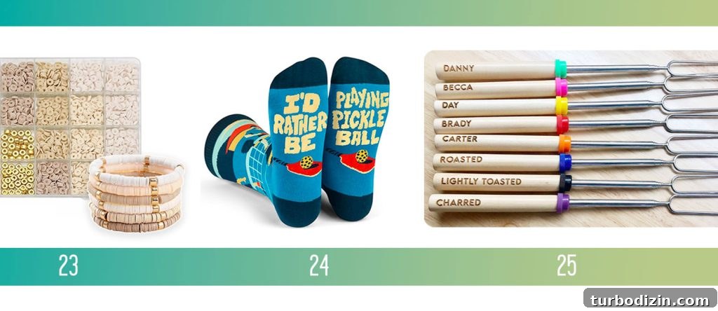 2023 Holiday Gift Guides: Top Picks by Category and Price 22 Affordable Holiday Gifts Ideas Bracelet Making Kit Pickeball Socks Personalized Smore Sticks