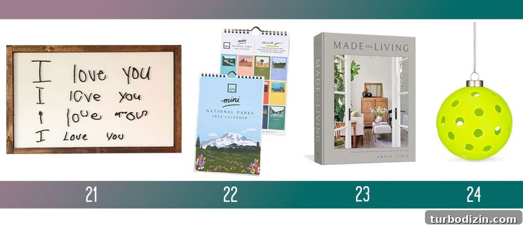 2023 Holiday Gift Guides: Top Picks by Category and Price 9 Holiday Gifts Ideas For Men Women Custom Handwriting Sign National Parks Mini Calendar Made For Living Book Pickleball Ornament