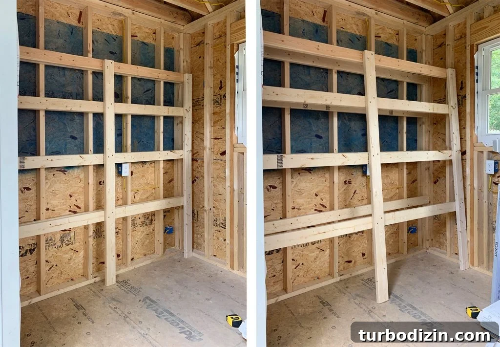 DIY Garage Shelving: Step-by-Step Guide to Build Sturdy Shelves 9 heavy duty DIY wood shelves with front panel piece pulled off