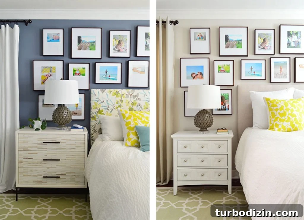 Benjamin Moore Edgecomb Gray: A Timeless Greige for Any Room 11 Before And After of Bedroom Painted Benjamin Moore Black Pepper and Benjamin Moore Edgecomb Gray