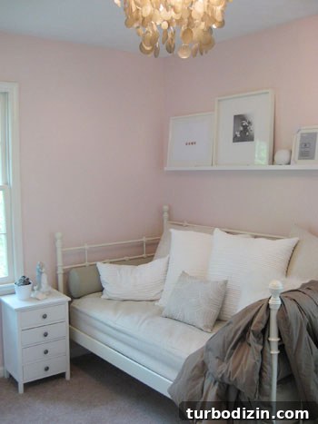 pink-white-daybed-guest-room-closet