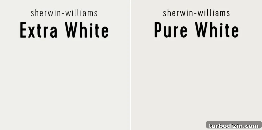 Sherwin Williams Extra White vs Pure White