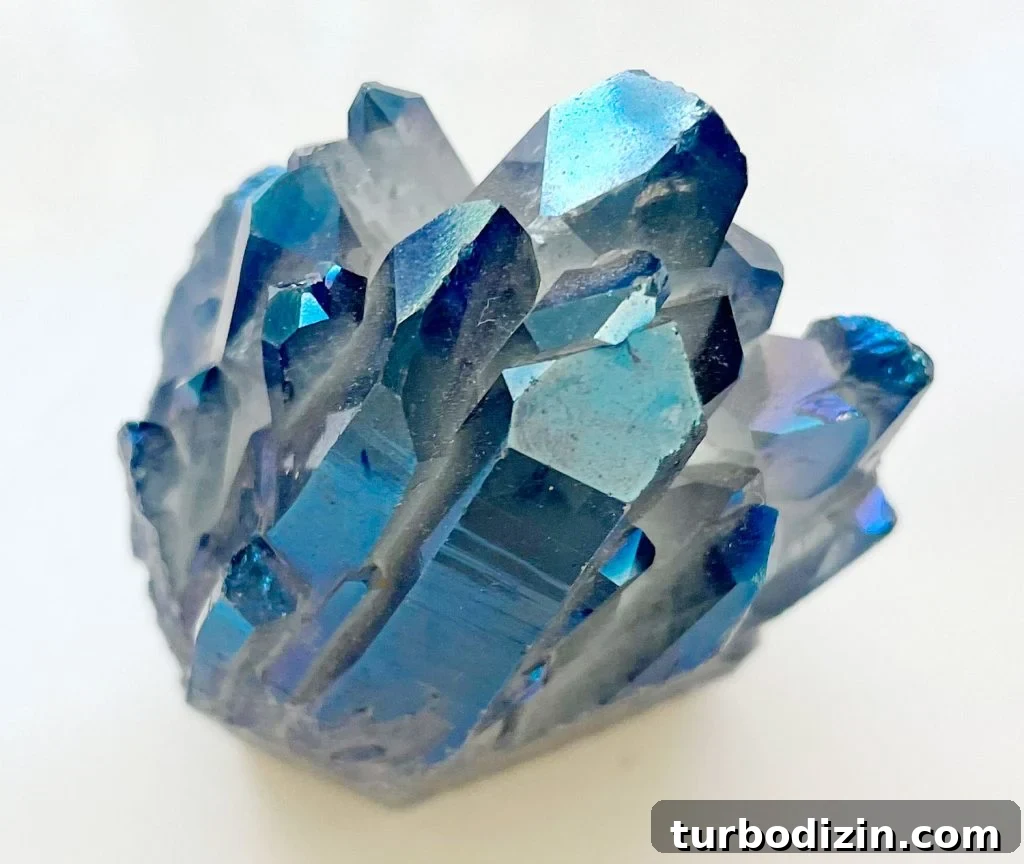 Aura Quartz Crystal Meaning, Properties & Healing Uses 3 Blue Angel Aura Quartz Gemstone