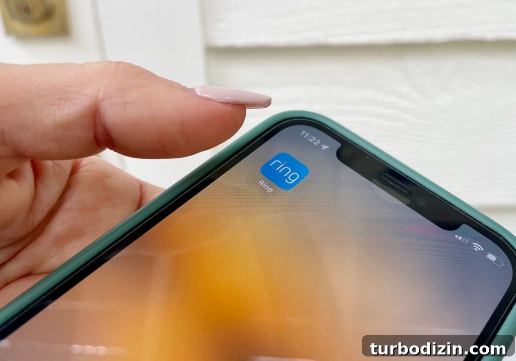 Install Your Ring Doorbell in 5 Simple Steps 5 Ring App On Cell Phone Screen