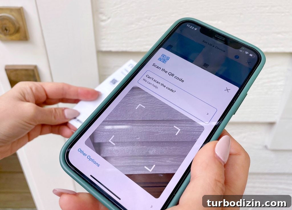 Install Your Ring Doorbell in 5 Simple Steps 7 Ring App Set Up Process Scanning QR Code