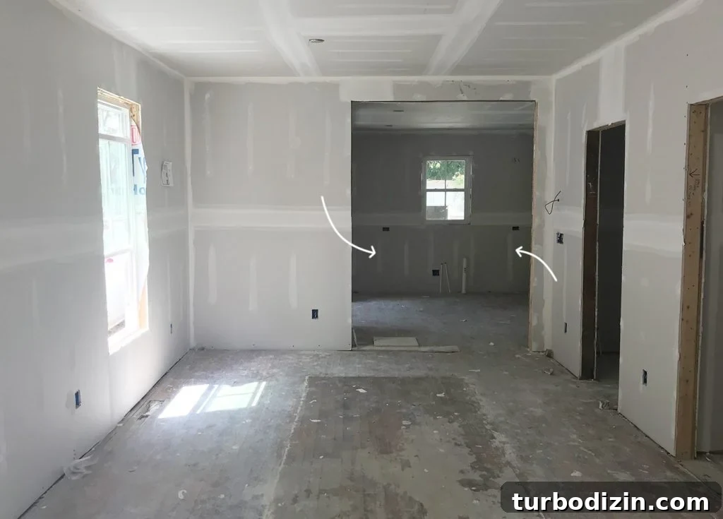 How to Install Floating Kitchen Shelves: Step-by-Step Guide 6 Unfinished Drywall In Kitchen Renovation With Stud Location Marked