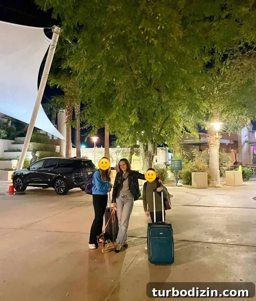 Family Weekend Guide to Palm Springs With Kids 4 Family at Palm Spring Airport Early Morning Outside