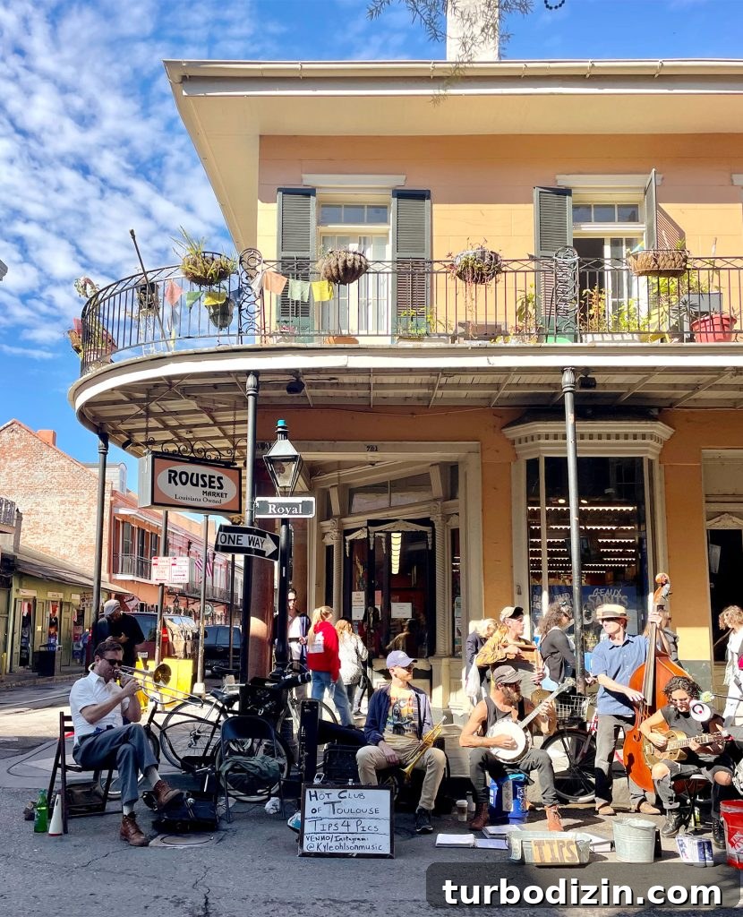 48 Hours in New Orleans with Kids: Family Weekend Guide 17 Band Playing On Street Corner In French Quarter New Orleans