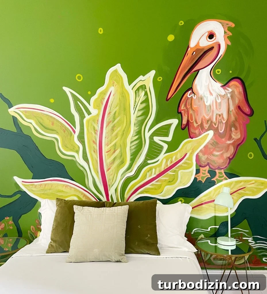 48 Hours in New Orleans with Kids: Family Weekend Guide 5 Pelican Mural On Wall Of Airbnb In New Orleans