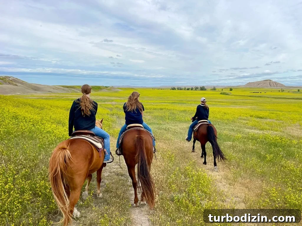 South Dakota Summer Road Trip: Top Sights & Itinerary Ideas 2 Horseback Riding Outside Badlands National Park South Dakota