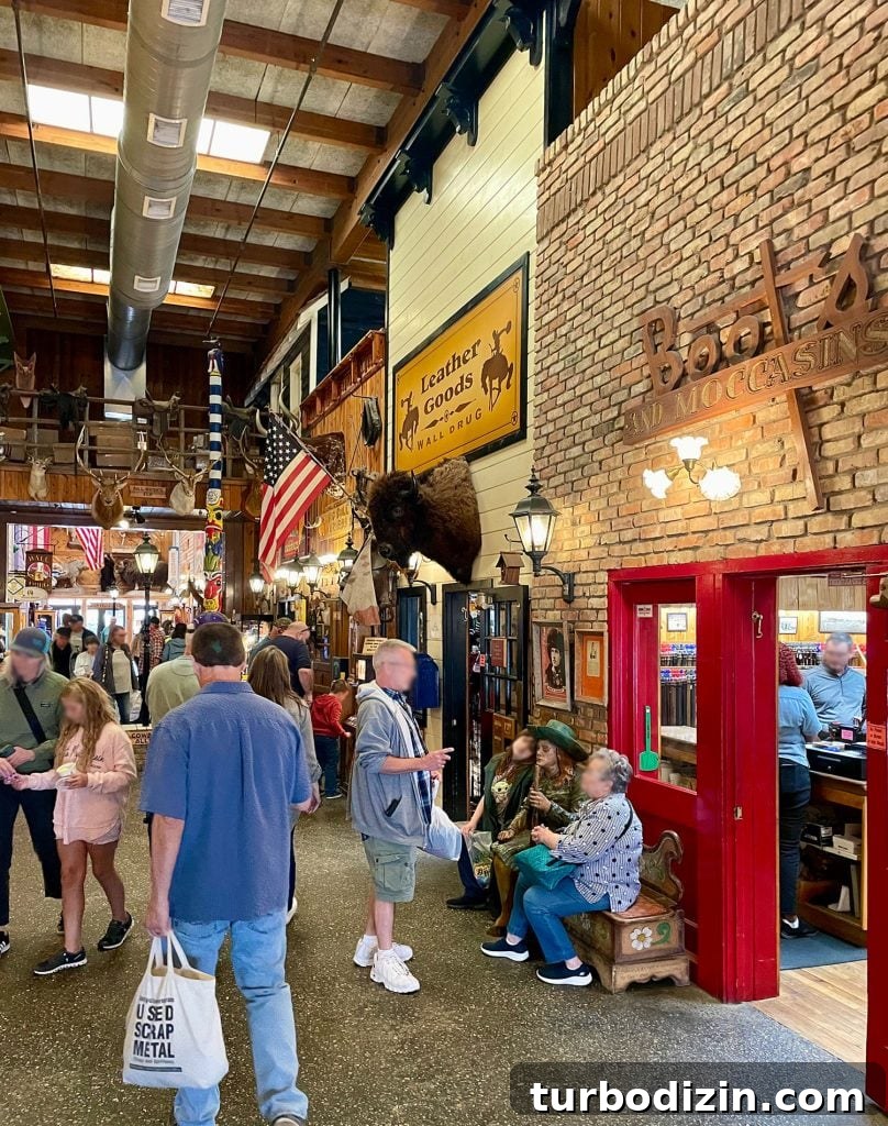 South Dakota Summer Road Trip: Top Sights & Itinerary Ideas 16 Interior View Of Shops In Wall Drug Wall South Dakota