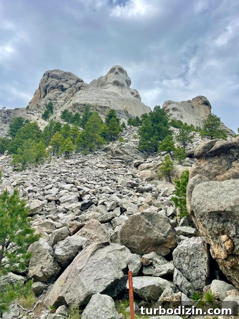 South Dakota Summer Road Trip: Top Sights & Itinerary Ideas 17 View Of Rock Debris Under Mount Rushmore National Memorial South Dakota