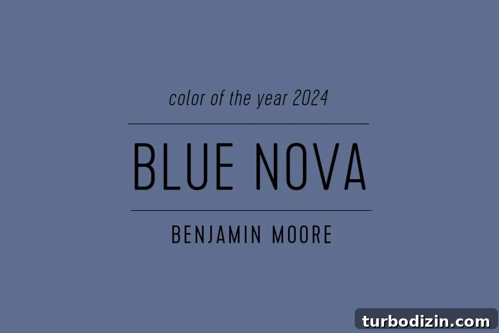 All 2024 Colors of the Year: Complete Guide to Every Shade 7 Color Swatch of Benamin Moore Color Of The Year 2024 Blue Nova